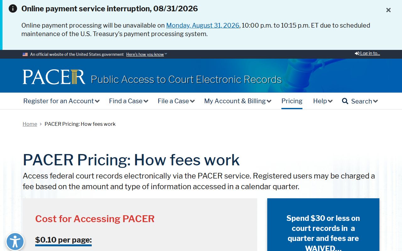 Rowan County court docket PACER pricing distinction
