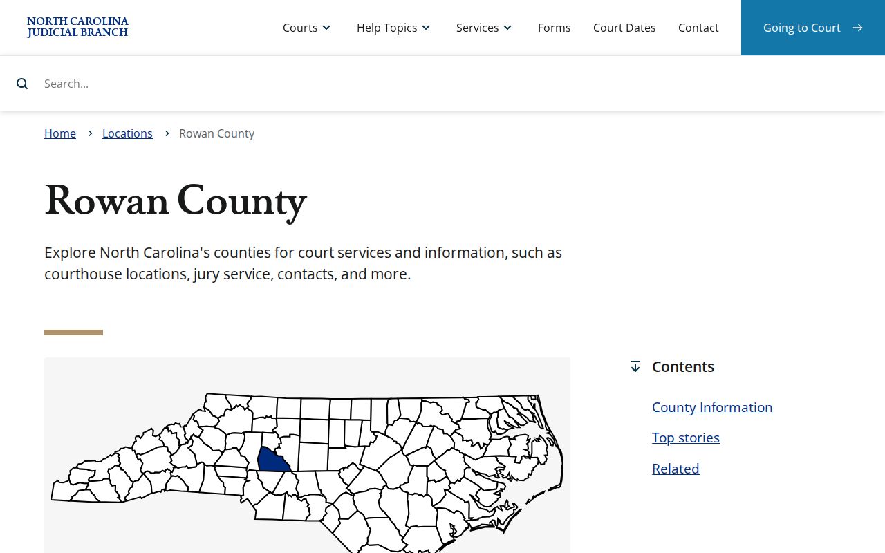 Rowan County court docket judicial branch hub