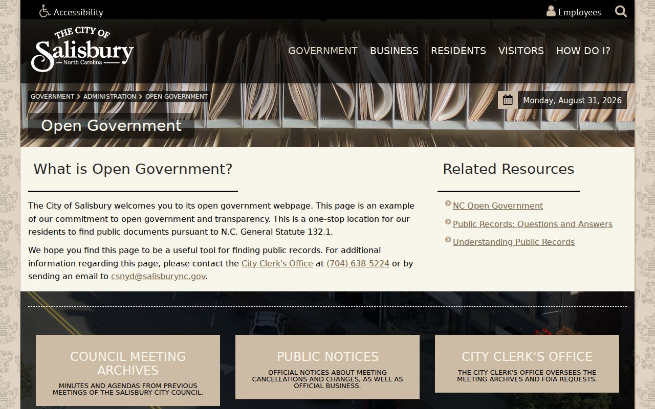 Salisbury court records routing notice separating city and Rowan court channels