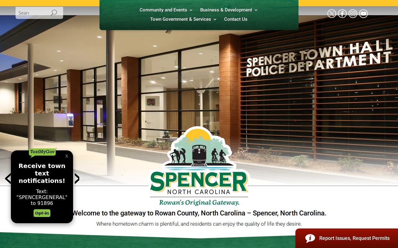 Spencer court records source showing Town government distinct from court clerk